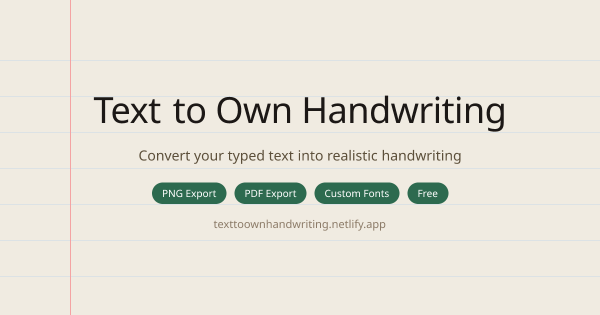 Text to Handwriting Converter — Convert Text to Your Own Handwriting Free